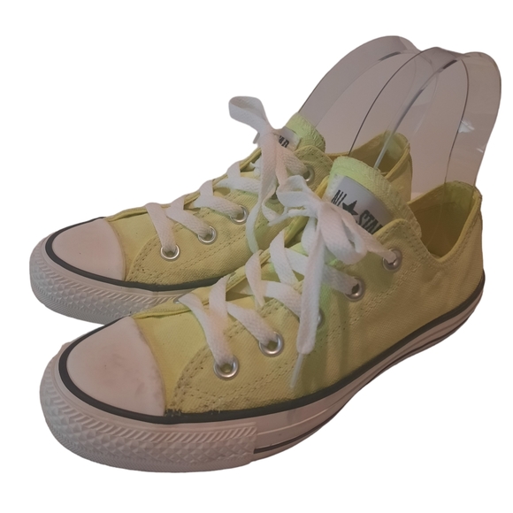 Converse Low Top Light Neon Yellow Lemonade Sneakers - Picture 1 of 12